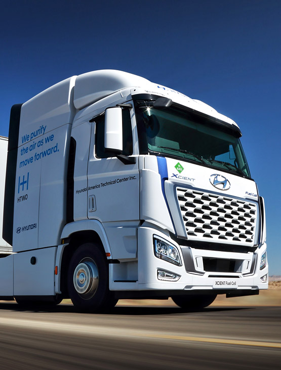 Hyundai Motor's hydrogen-electric truck, Xcient Fuel Cell