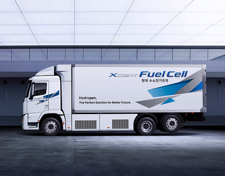 Hyundai Motor's hydrogen-electric truck, Xcient Fuel Cell