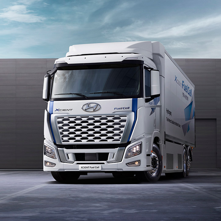 Hyundai Motor's hydrogen-electric truck, Xcient Fuel Cell