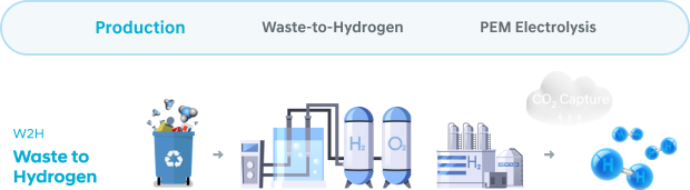 W2H - Waste to Hydrogen, P2H - Plastic to Hydrogen