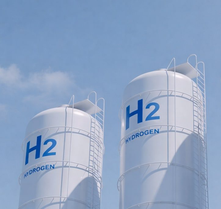 H2 표기가 새겨진 수소 저장 탱크